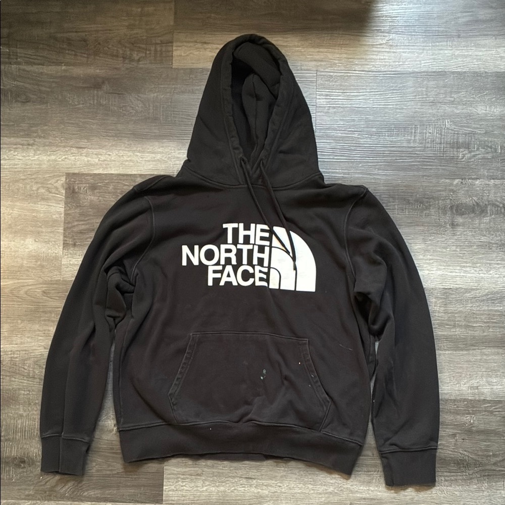 The North Face Black Hoodie with White Logo